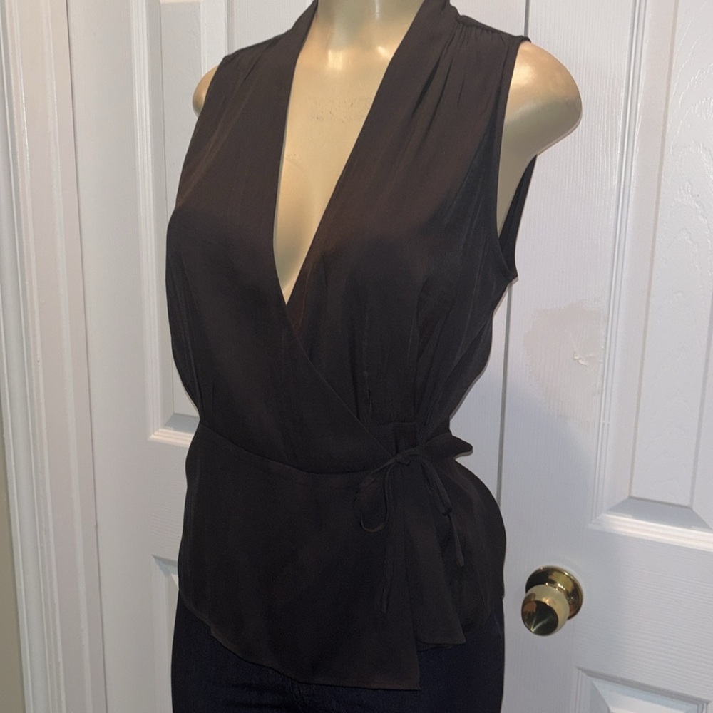 Black Wrap Top | Banana Republic size S - Picture 4 of 8